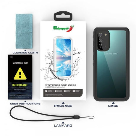 Redpepper Samsung Galaxy S20 Suojakuori Vedenkestävä IP68 Musta