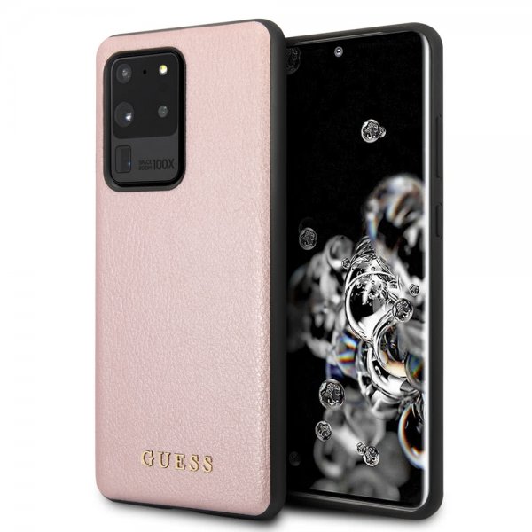Guess Samsung Galaxy S20 Ultra Suojakuori Iridescent Cover Rosekultainen