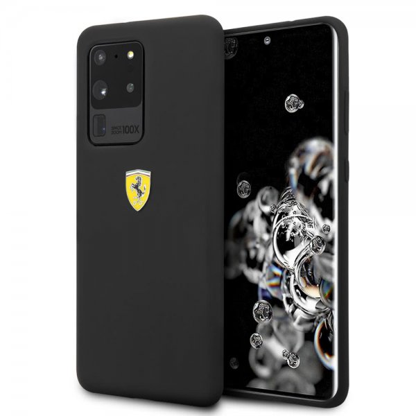 Ferrari Samsung Galaxy S20 Ultra -kuoret logolla, musta