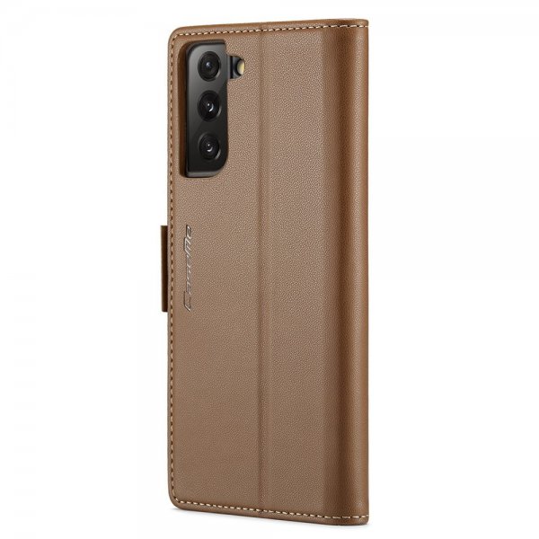 CaseMe Samsung Galaxy S21 FE Kotelo 023 Series Ruskea