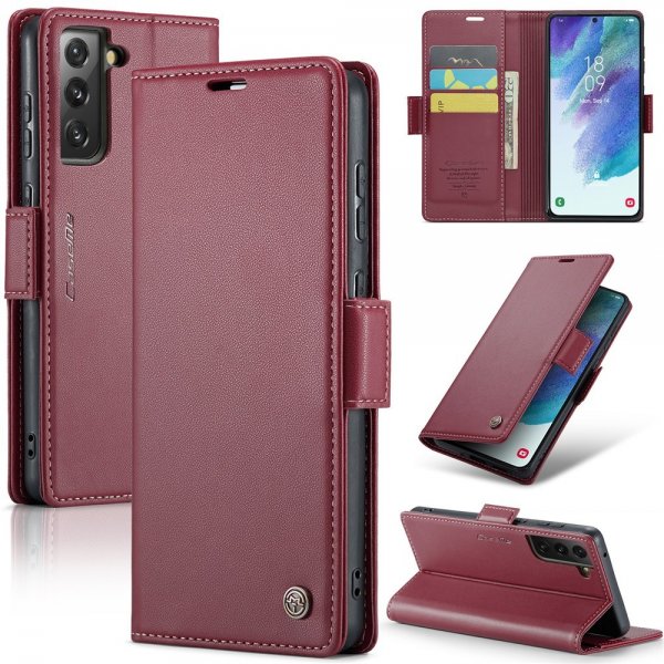 CaseMe Samsung Galaxy S21 FE Kotelo 023 Series Punainen