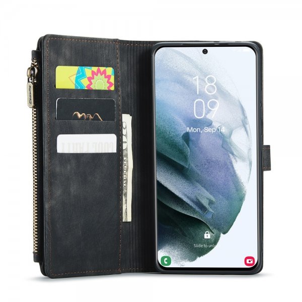 CaseMe Samsung Galaxy S21 FE -kotelo C30 Series Musta