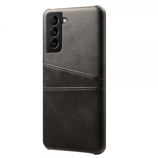 Samsung Galaxy S21 FE Kuori, jossa kaksi korttipaikkaa, musta