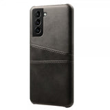Samsung Galaxy S21 FE Kuori, jossa kaksi korttipaikkaa, musta