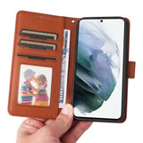 Betopnice Samsung Galaxy S21 Kotelo irrotettavalla kuorella 005 Ruskea