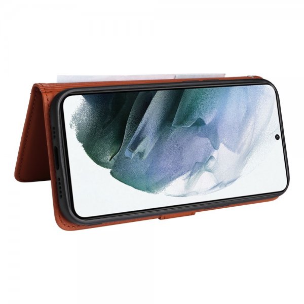 Betopnice Samsung Galaxy S21 Kotelo irrotettavalla kuorella 005 Ruskea