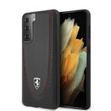 Ferrari Samsung Galaxy S21 Plus -kuori, logo, rei'itetty, musta