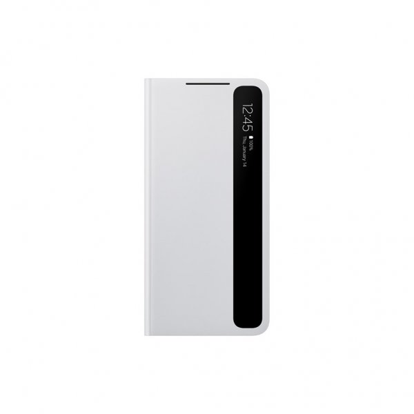 Samsung Original Galaxy S21 Plus -suojakotelo Smart Clear View Cover vaaleanharmaa