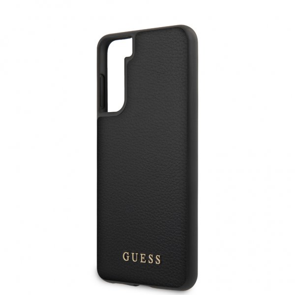 Guess Samsung Galaxy S21 Plus Kuori Nahkatekstuuri Musta