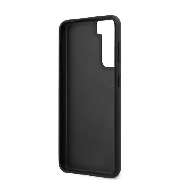 Guess Samsung Galaxy S21 Plus Kuori Nahkatekstuuri Musta