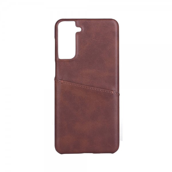 Onsala Samsung Galaxy S21 Plus -suojakotelo korttipaikalla, ruskea