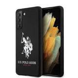 U.S. Polo Samsung Galaxy S21 Plus -silikonikuori logolla, musta