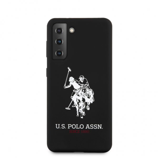 U.S. Polo Samsung Galaxy S21 Plus -silikonikuori logolla, musta