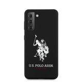 U.S. Polo Samsung Galaxy S21 Plus -silikonikuori logolla, musta