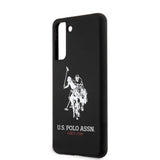 U.S. Polo Samsung Galaxy S21 Plus -silikonikuori logolla, musta