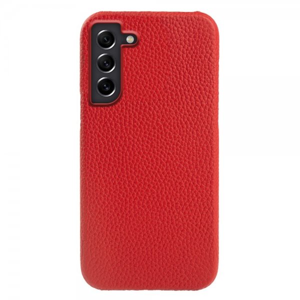 Samsung Galaxy S21 Kuori Aitoa Nahkaa MagSafe Punainen