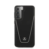Mercedes Benz Samsung Galaxy S21 Suojakuori Logo Rei'itetty Dynaaminen Musta