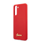 Guess Samsung Galaxy S21 -kuori, metallilogo, punainen