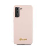 Guess Samsung Galaxy S21 Kuoret Metal Logo Roosa