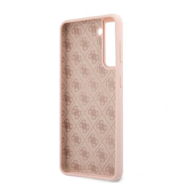 Guess Samsung Galaxy S21 Kuoret Metal Logo Roosa