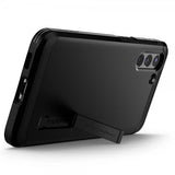 Spigen Samsung Galaxy S21 -suojakuori Tough Armor, musta