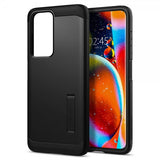 Spigen Samsung Galaxy S21 Ultra -suojakuori, Tough Armor, musta