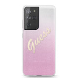 Guess Samsung Galaxy S21 Ultra Kuori Vintage Pinkki