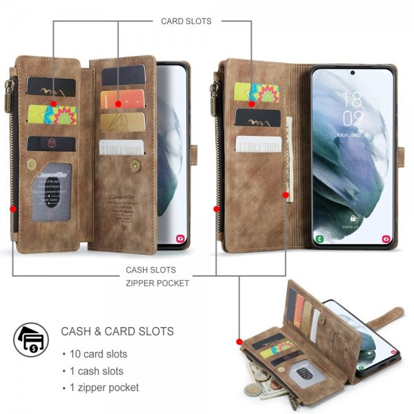 CaseMe Samsung Galaxy S22 Kotelo C30 Sarja Ruskea