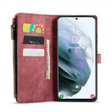 CaseMe Samsung Galaxy S22 -lompakkokotelo C30 Series Punainen