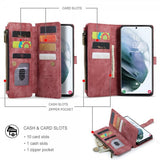 CaseMe Samsung Galaxy S22 -lompakkokotelo C30 Series Punainen
