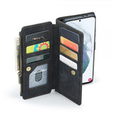 CaseMe Samsung Galaxy S22 -lompakkokotelo C30 Series Musta