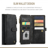 CaseMe Samsung Galaxy S22 -lompakkokotelo C30 Series Musta