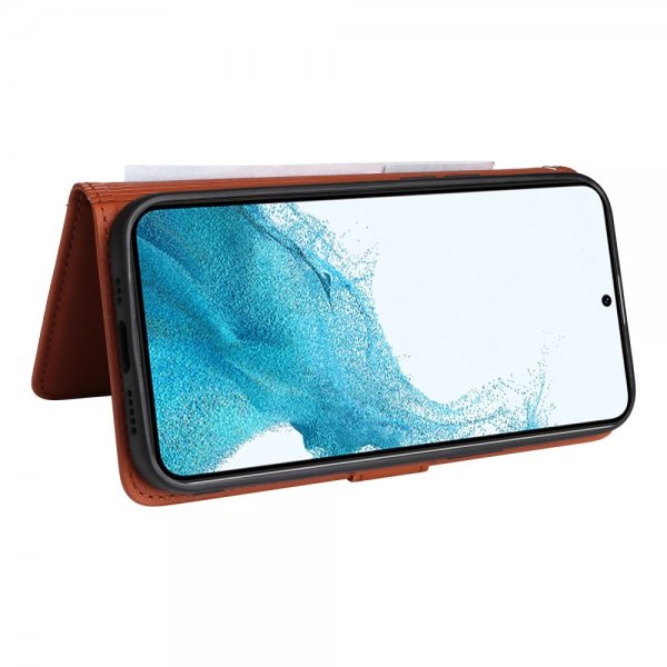 Betopnice Samsung Galaxy S22 Kotelo Irrotettavalla Kuorella 005 Ruskea