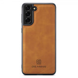 Dg.Ming Samsung Galaxy S22 Plus -kotelo, M1-sarja irrotettava korttipidike, ruskea
