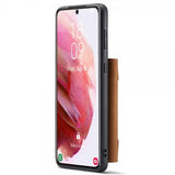 Dg.Ming Samsung Galaxy S22 Plus -suojakuori, M2-sarja, irrotettava korttipidike, ruskea