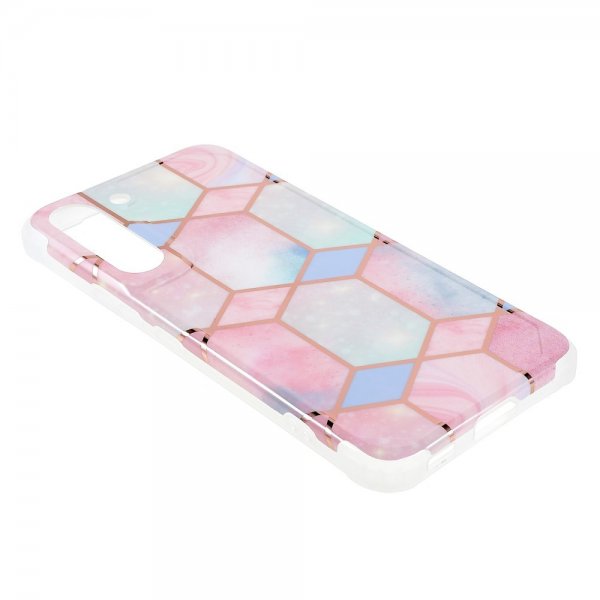 Samsung Galaxy S22 Plus Kuori Marmori Vaaleanpunainen