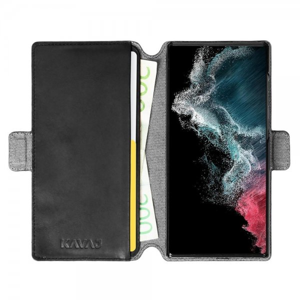 KAVAJ Samsung Galaxy S22 Ultra Kotelo Phoenix Musta