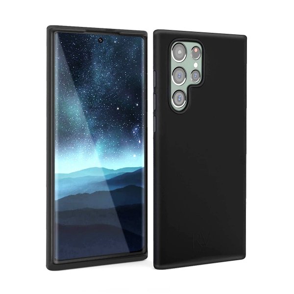 Rvelon Samsung Galaxy S22 Ultra Silikonikuori Musta