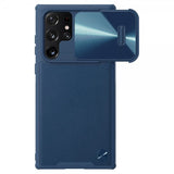Nillkin Samsung Galaxy S22 Ultra Suojakuori CamShield Leather Sininen