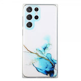 Samsung Galaxy S22 Ultra Kuori Marmorikuvio Sininen