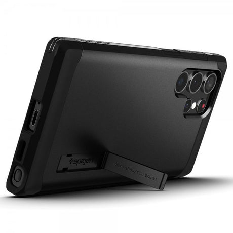 Spigen Samsung Galaxy S22 Ultra Suojakuori Tough Armor Musta