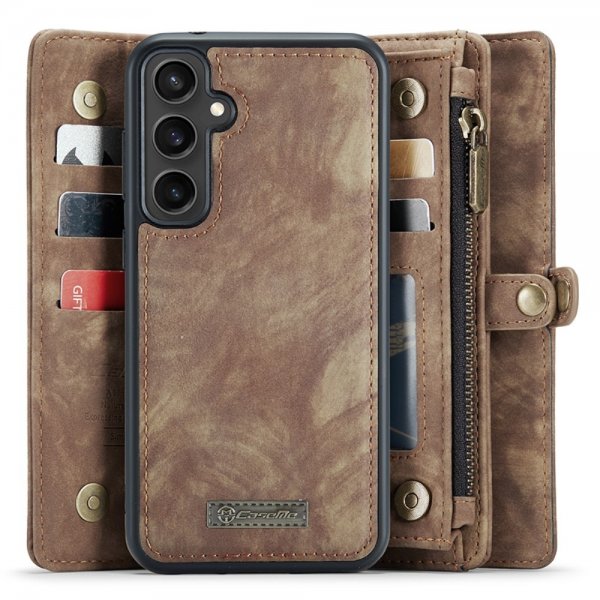 CaseMe Samsung Galaxy S23 FE Kotelo 008 Series Irrotettava Kuori Ruskea