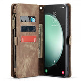 CaseMe Samsung Galaxy S23 FE Kotelo 008 Series Irrotettava Kuori Ruskea