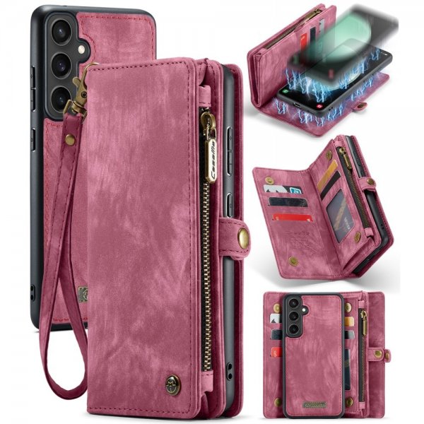 CaseMe Samsung Galaxy S23 FE -kotelo 008 Series, irrotettava kuori, punainen
