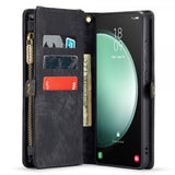 CaseMe Samsung Galaxy S23 FE -kotelo 008-sarjan irrotettava kuori, musta