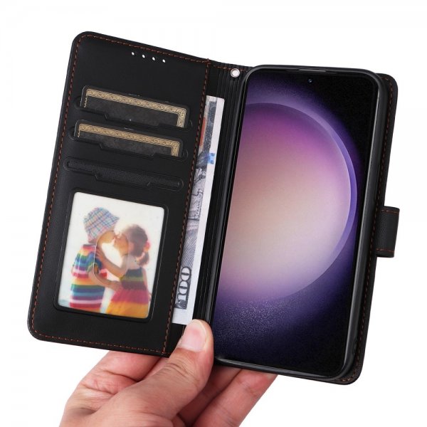 Betopnice Samsung Galaxy S23 FE -suojakuori irrotettavalla kannella 005, musta