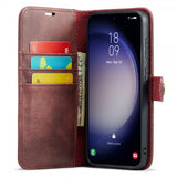 Dg.Ming Samsung Galaxy S23 FE -kotelo irrotettavalla kuorella, punainen