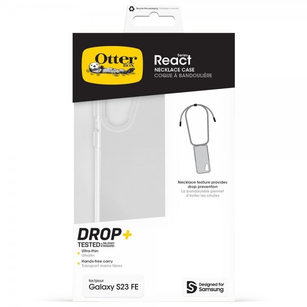Otterbox Samsung Galaxy S23 FE React Necklace -suojakuori, kirkas