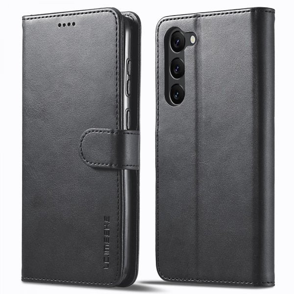 Lc.Imeeke Samsung Galaxy S23 Kotelo korttipaikalla ja jalustatoiminnolla, musta