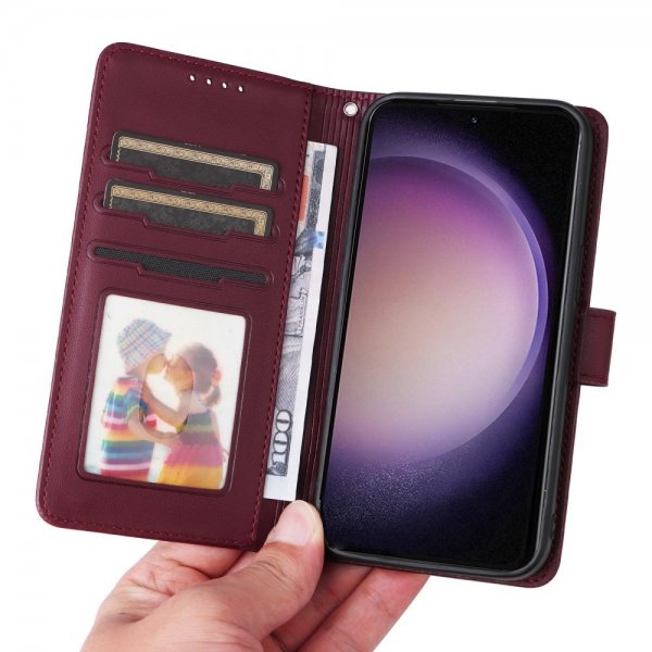 Betopnice Samsung Galaxy S23 Kotelo irrotettavalla kuorella 005 Punainen